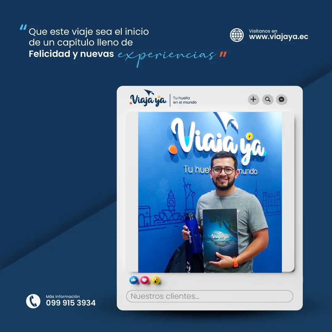 viaja ya agencia de viajes cliente satisfecho